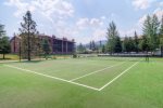Tennis court on site.